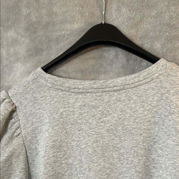 Loft Chic Gray Beaded Sleeve Sweatshirt Dress - Picture 7 of 11